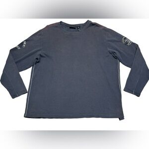 Harley Davidson Thermal Shirt Size 2XL XXL Patches Long Sleeve Biker Moto Grey